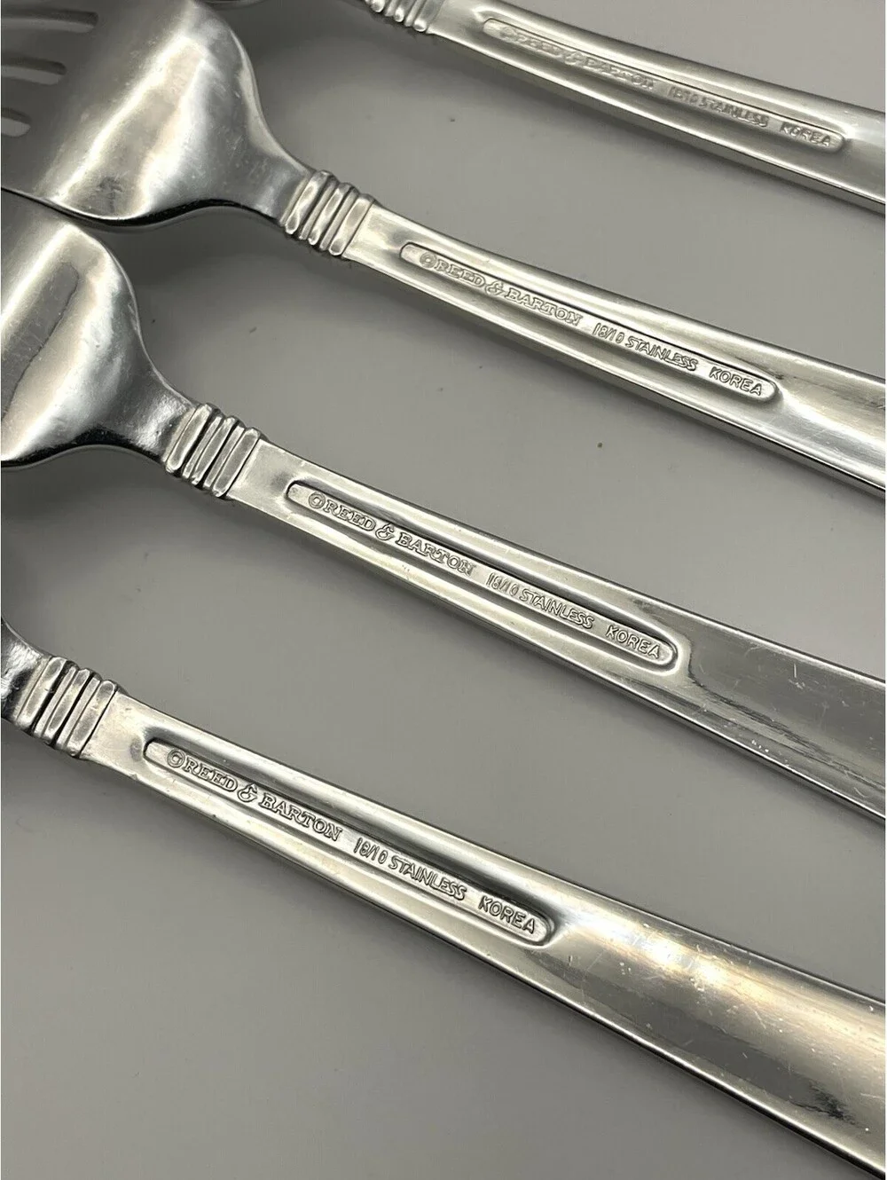 (5) Reed And Barton HOLBROOK Stainless 18/10 Korea Salad Fork Lot ~ 7.25”